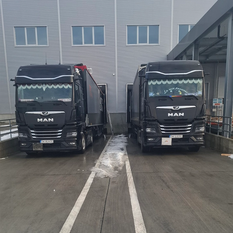 O mica parte din flota de camioane MAN moderne ce apartin companiei ADD SPEED